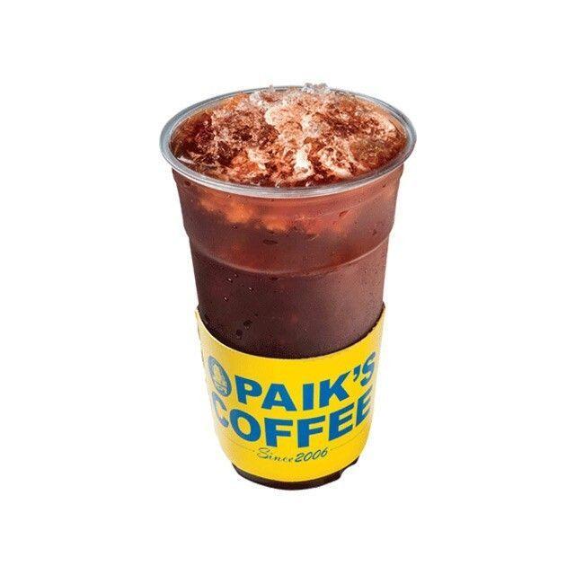 Paik's Coffee的冰美式咖啡，實惠又受歡迎的韓國咖啡選擇。